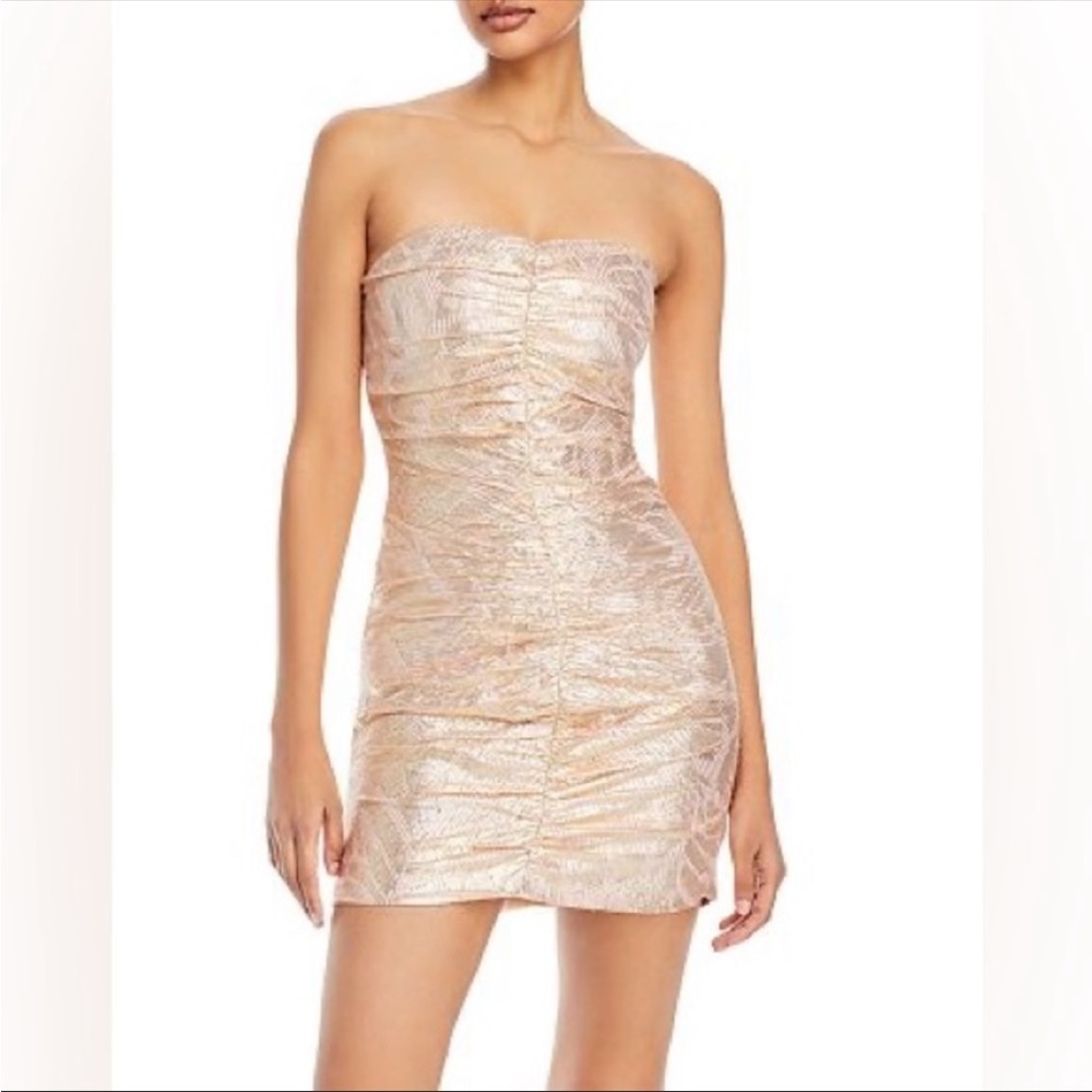 Ramy Brook Sutton Dress Size 2 Gold Mini‎ Strapless